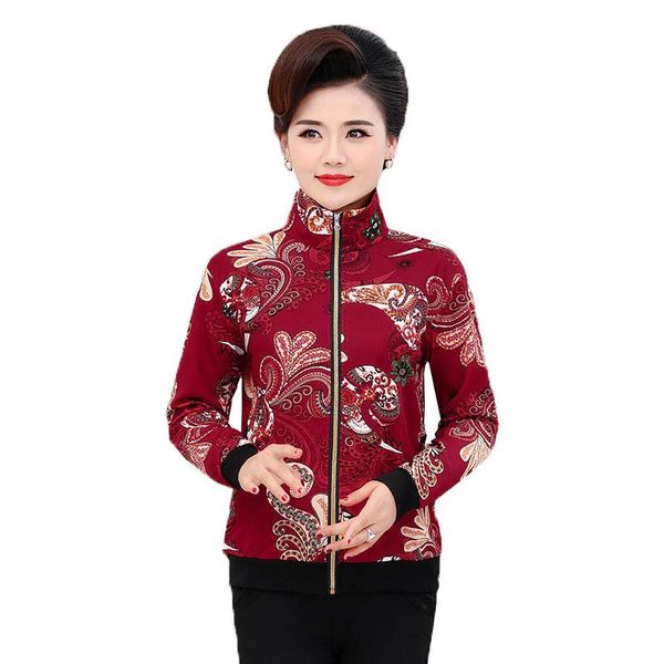 spring autumn jacket middle-aged elderly women's coat 2021 women printing zipper outwear female plus size casual clothes jackets, Black;brown
spring autumn jacket middle-aged elderly women's coat 2021 women printing zipper outwear female plus size casual clothes jackets, Black;brown