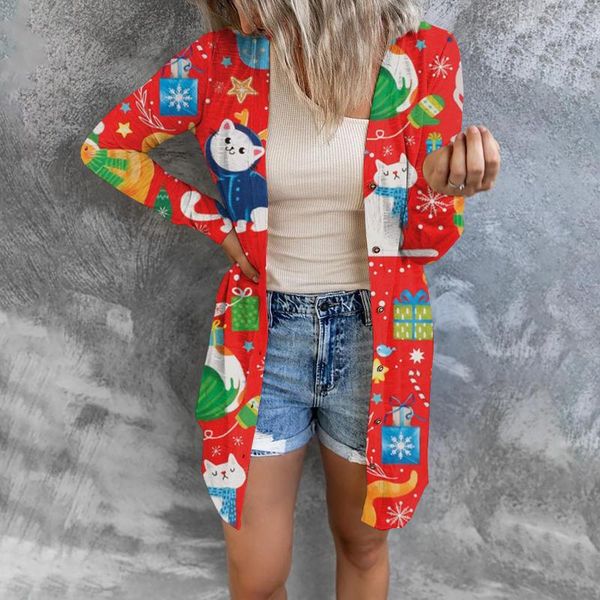 women's knits & tees causal women christmas long sleeve cardigan blouse open front funny cute pumpkin coat sweater outwear, White
women's knits & tees causal women christmas long sleeve cardigan blouse open front funny cute pumpkin coat sweater outwear, White