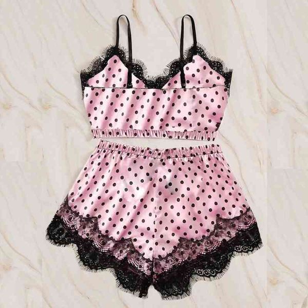 summer ice silk pajamas female lace suspender suit pajamas lovely silk home clothes 211202, Black;white
summer ice silk pajamas female lace suspender suit pajamas lovely silk home clothes 211202, Black;white