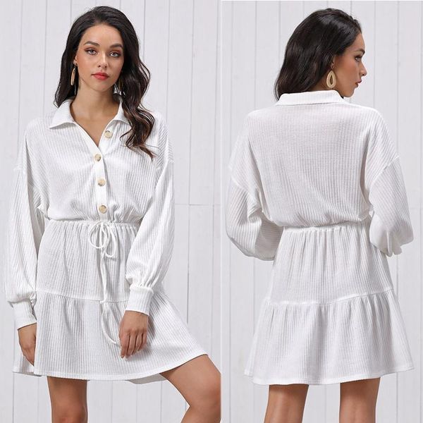 casual women dress turn-down collar long sleeve button solid mini vestido office lady drawstring dresses, Black;gray
casual women dress turn-down collar long sleeve button solid mini vestido office lady drawstring dresses, Black;gray
