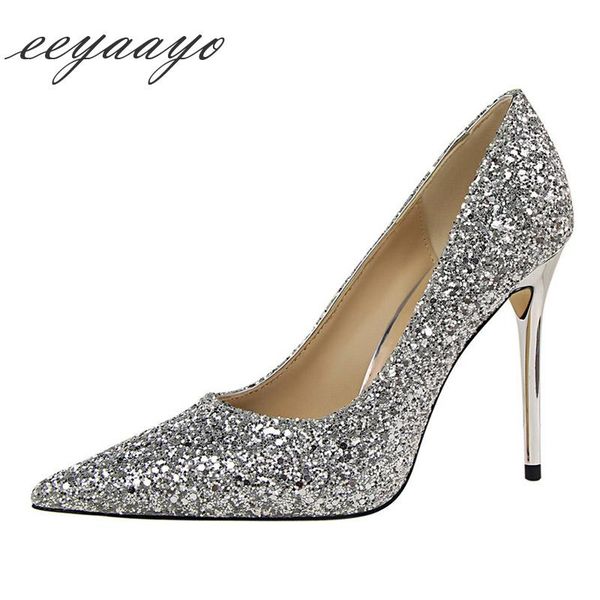 dress shoes 2021 spring/autumn women pumps high thin heel pointed toe shallow bling bridal wedding silver heels, Black
dress shoes 2021 spring/autumn women pumps high thin heel pointed toe shallow bling bridal wedding silver heels, Black
