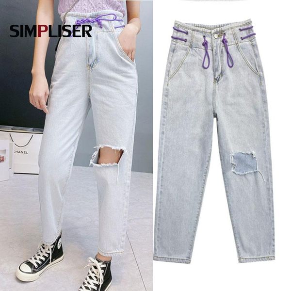 women's jeans hole women 2021 drawstring loose harem pants high street femme ripped boyfriend waisted distressed, Blue
women's jeans hole women 2021 drawstring loose harem pants high street femme ripped boyfriend waisted distressed, Blue