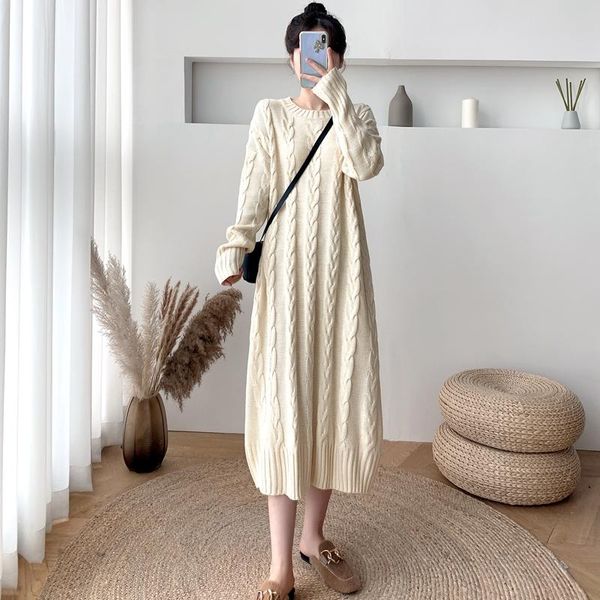 maternity dresses 911# 105 cm winter thick warm twist knitted long sweaters loose dress clothes for pregnant women casual pregnancy, White
maternity dresses 911# 105 cm winter thick warm twist knitted long sweaters loose dress clothes for pregnant women casual pregnancy, White