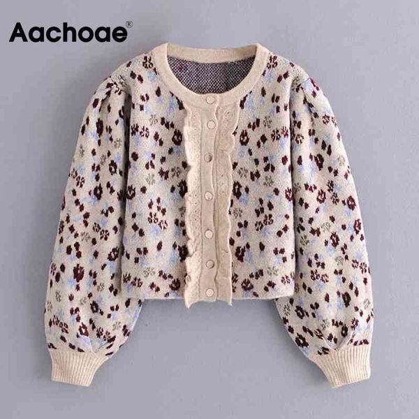 aachoae sweet women knitted cropped cardigan printed o neck ruffles chic sweater lantern long sleeve casual outerwear 210413, White;black
aachoae sweet women knitted cropped cardigan printed o neck ruffles chic sweater lantern long sleeve casual outerwear 210413, White;black