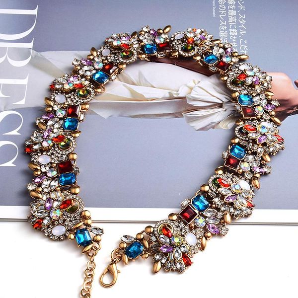 chokers vintage crystal statement necklace for women ethnic large collar rhinestone maxi big choker wedding jewelry, Golden;silver
chokers vintage crystal statement necklace for women ethnic large collar rhinestone maxi big choker wedding jewelry, Golden;silver