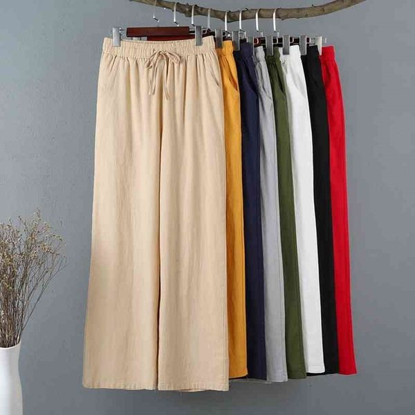 women's pants & capris summer linens elastic waist straight female plus size cotton wide leg loose ankle-length trousers pz98, Black;white
women's pants & capris summer linens elastic waist straight female plus size cotton wide leg loose ankle-length trousers pz98, Black;white