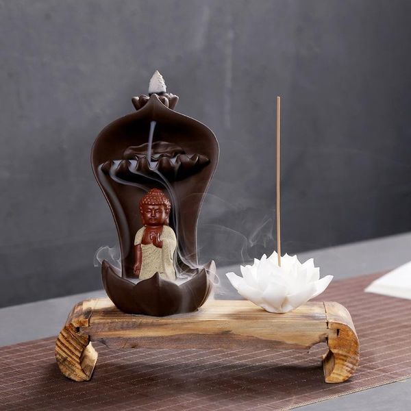 fragrance lamps bouddha burner incense waterfall porcelain lotus stick cones holder backflow home office decoration with wooden base
fragrance lamps bouddha burner incense waterfall porcelain lotus stick cones holder backflow home office decoration with wooden base