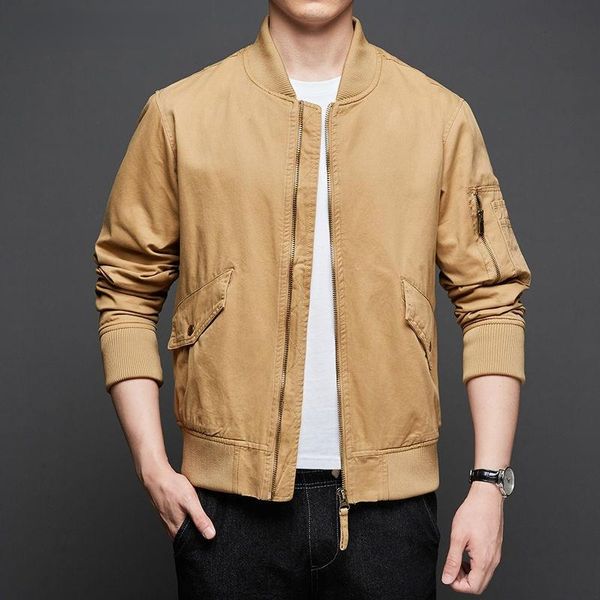 men's jackets 2021 autumn fashion pilot jacket men's cotton large size loose frock coat retro baseball collar, Black;brown
men's jackets 2021 autumn fashion pilot jacket men's cotton large size loose frock coat retro baseball collar, Black;brown