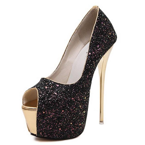 sandals sequin pointy peep toe super high heels shallow women rubber waterproof platform concise spring autumn party dating, Black
sandals sequin pointy peep toe super high heels shallow women rubber waterproof platform concise spring autumn party dating, Black