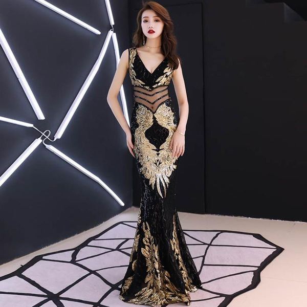 party dresses black color golden sequined v-neck button back women mermaid dress 2021 club bandage gowns, White;black
party dresses black color golden sequined v-neck button back women mermaid dress 2021 club bandage gowns, White;black