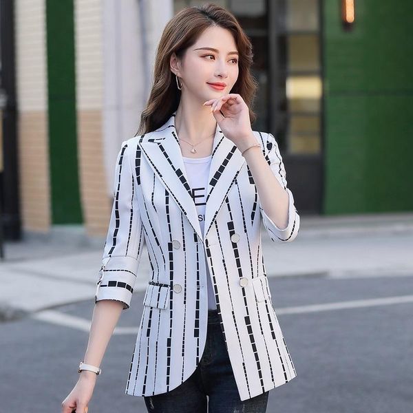 women's suits & blazers women slim spring autumn asymmetric printing jacket half sleeve blazer 956, White;black
women's suits & blazers women slim spring autumn asymmetric printing jacket half sleeve blazer 956, White;black