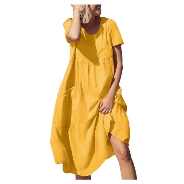 casual dresses summer women's dress 2021 short sleeve round neck solid elegant wear vacation a line summer dress loose soft sundress, Black;gray
casual dresses summer women's dress 2021 short sleeve round neck solid elegant wear vacation a line summer dress loose soft sundress, Black;gray