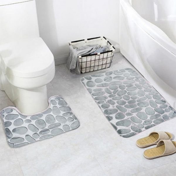 bathroom non-slip cushion seat memory foam super soft toilet carpet cobblestone two-piece six-color practical bath mats
bathroom non-slip cushion seat memory foam super soft toilet carpet cobblestone two-piece six-color practical bath mats