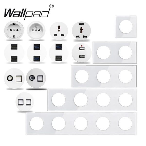smart home control wallpad l6 white crystal glass wall light switch eu french socket usb charger rj45 cat6 modules diy combination
smart home control wallpad l6 white crystal glass wall light switch eu french socket usb charger rj45 cat6 modules diy combination