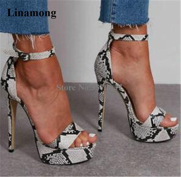 women fashion open toe one strap high platform snake leather sandals ankle zipper-up or buckle heel, Black
women fashion open toe one strap high platform snake leather sandals ankle zipper-up or buckle heel, Black