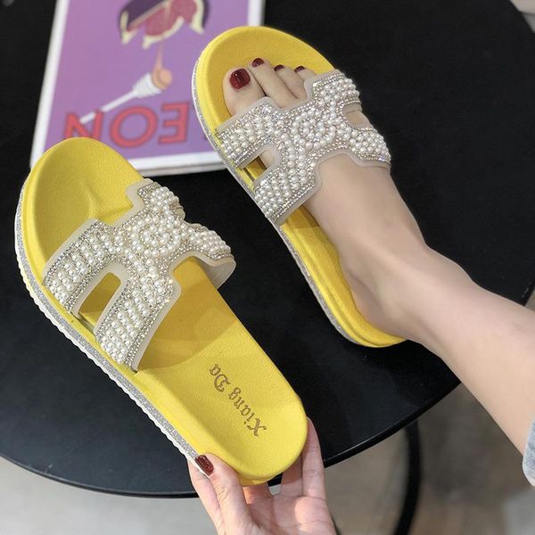 slippers 2021 women wedges platform women's outdoor summer pearl man-made diamond sandals female flip flops mules shoes, Black
slippers 2021 women wedges platform women's outdoor summer pearl man-made diamond sandals female flip flops mules shoes, Black