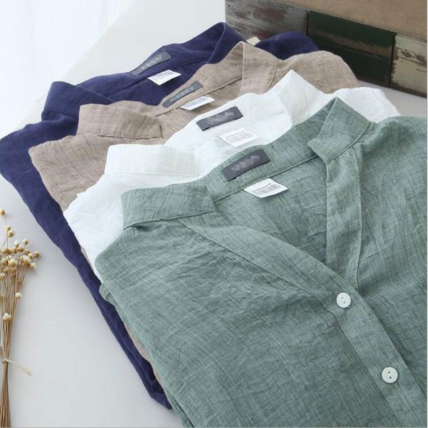 women's blouses & shirts women casual basic summer autumn blouse shirt linen loose long sleeve, White
women's blouses & shirts women casual basic summer autumn blouse shirt linen loose long sleeve, White
