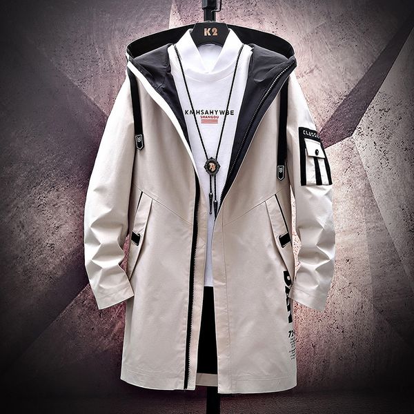jackets long hooded windbreaker coat fat plus size loose korean fashion handsome color matching et men's spring and autumn, Black;brown
jackets long hooded windbreaker coat fat plus size loose korean fashion handsome color matching et men's spring and autumn, Black;brown