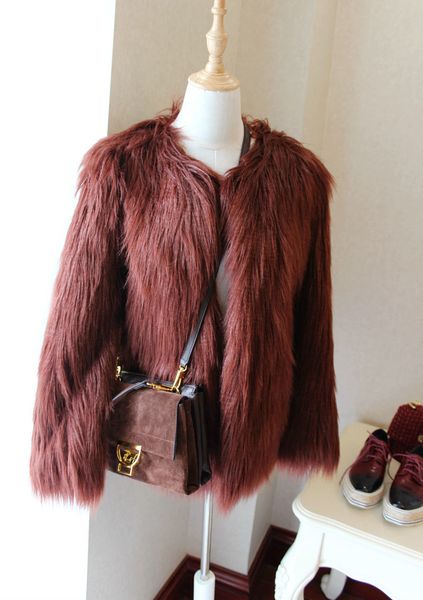 blends european women winter faux hairy coats loose fluffy fake fur jackets wine red a232, Black
blends european women winter faux hairy coats loose fluffy fake fur jackets wine red a232, Black