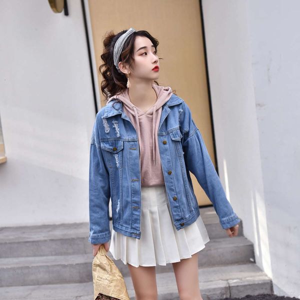 jackets coats versatile student jeans jacket women's hole korean loose fashion 9006 jspf, Black;brown
jackets coats versatile student jeans jacket women's hole korean loose fashion 9006 jspf, Black;brown