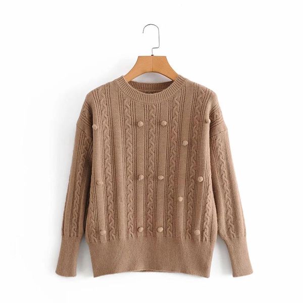fall winter women cable-knit sweater round neck warm chic sweaters casual fashion pullover 210420, White;black
fall winter women cable-knit sweater round neck warm chic sweaters casual fashion pullover 210420, White;black
