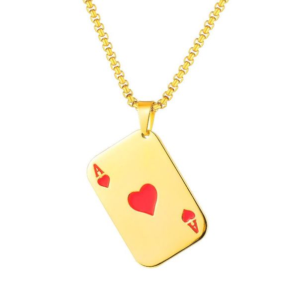 playing cards ace of hearts a necklaces stainless steel rectangle pendant for men him punk lucky jewelry, Silver
playing cards ace of hearts a necklaces stainless steel rectangle pendant for men him punk lucky jewelry, Silver