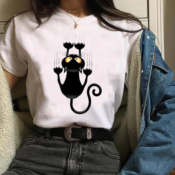 print clothes graphic cat classic womens t shirts cute animal cartoon fall autumn halloween lady tees female shirt, White
print clothes graphic cat classic womens t shirts cute animal cartoon fall autumn halloween lady tees female shirt, White