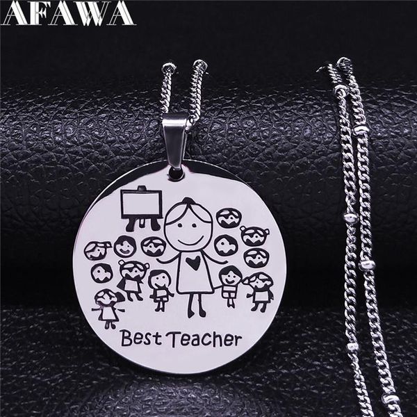 teacher stainless steel chain necklaces silver color & pendants for women jewelry collares mujer nxs01 pendant
teacher stainless steel chain necklaces silver color & pendants for women jewelry collares mujer nxs01 pendant