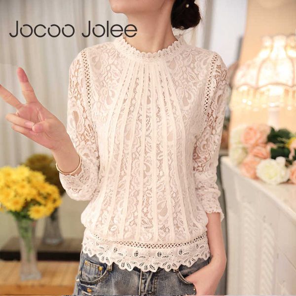 jocoo jolee women lace blouse shirts long sleeve chiffon lace crochet ladies white blusas clothing feminine blouse 210619
jocoo jolee women lace blouse shirts long sleeve chiffon lace crochet ladies white blusas clothing feminine blouse 210619