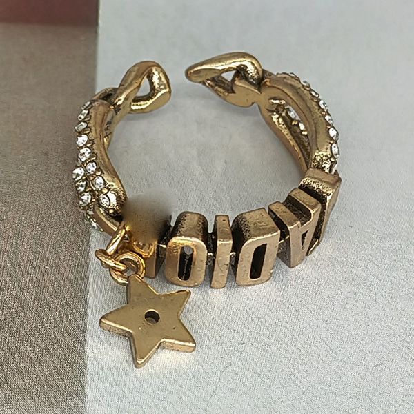 design jewelry used star letter inlaid women's opening adjustable damp brass ring, Silver
design jewelry used star letter inlaid women's opening adjustable damp brass ring, Silver