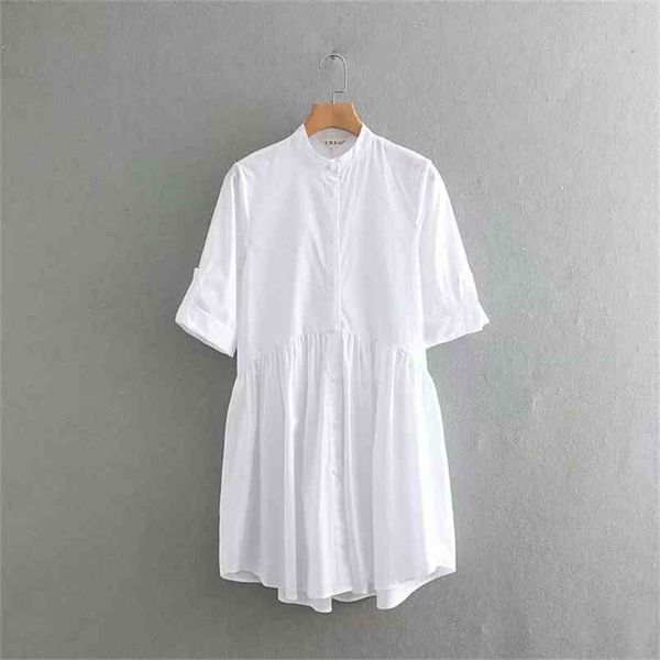 women simply solid color stand collar white shirtdress female roll up sleeve vestidos chic autumn casual pleats dresses ds2829 210420, Black;gray
women simply solid color stand collar white shirtdress female roll up sleeve vestidos chic autumn casual pleats dresses ds2829 210420, Black;gray