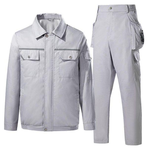 men's tracksuits work clothes suit men's long-sleeved wear-resistant cooling fan thickening workshop air conditioning tooling staff, Gray
men's tracksuits work clothes suit men's long-sleeved wear-resistant cooling fan thickening workshop air conditioning tooling staff, Gray