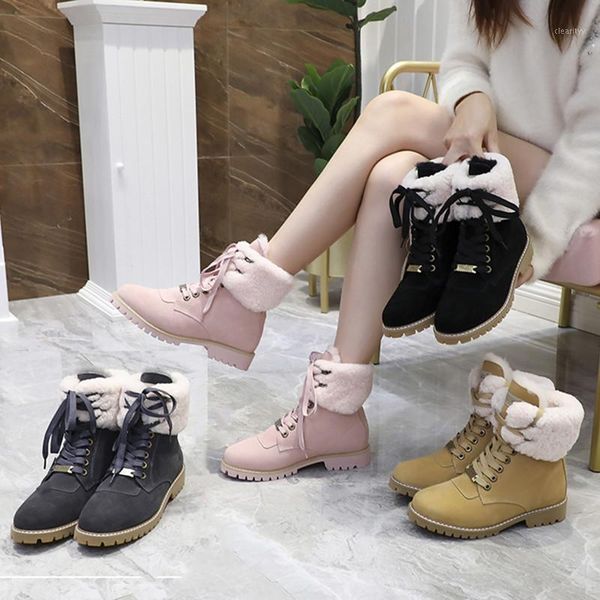 boots botas mujer buty damskie round toe women lace up ladies shoes fur warm snow female square heels sapato1, Black
boots botas mujer buty damskie round toe women lace up ladies shoes fur warm snow female square heels sapato1, Black