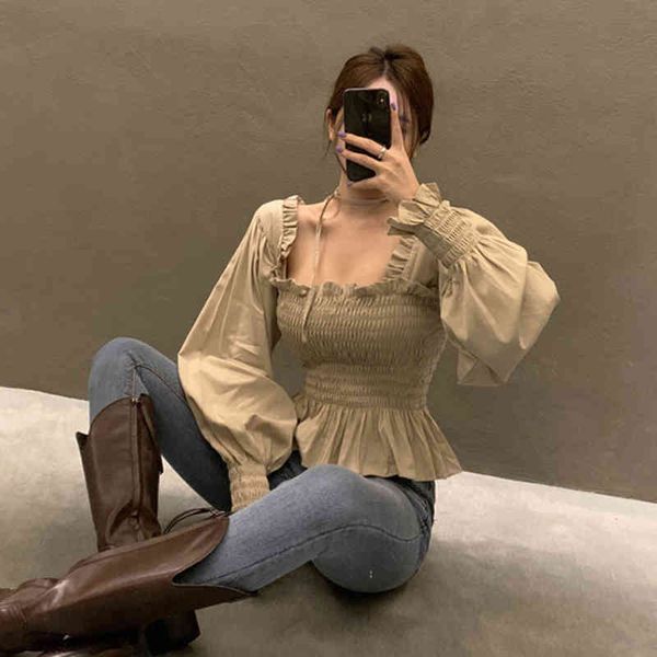 lucyever fashion slim ruffles elastic shirts women casual puff long sleeve chiffon blouse woman spring autumn lady 210521, White
lucyever fashion slim ruffles elastic shirts women casual puff long sleeve chiffon blouse woman spring autumn lady 210521, White