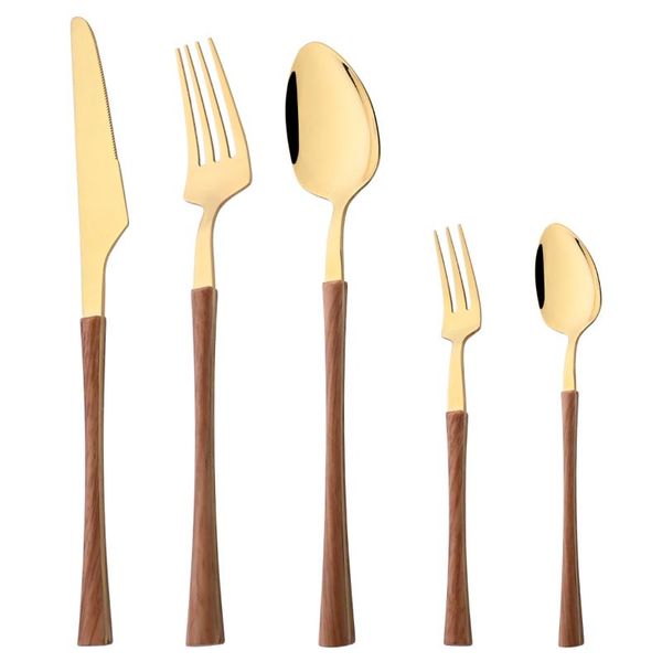 flatware sets 5pcs western gold stainless steel tableware knife fork tea spoon dinnerware imitation wood handle cutlery set kitchen silverwa
flatware sets 5pcs western gold stainless steel tableware knife fork tea spoon dinnerware imitation wood handle cutlery set kitchen silverwa