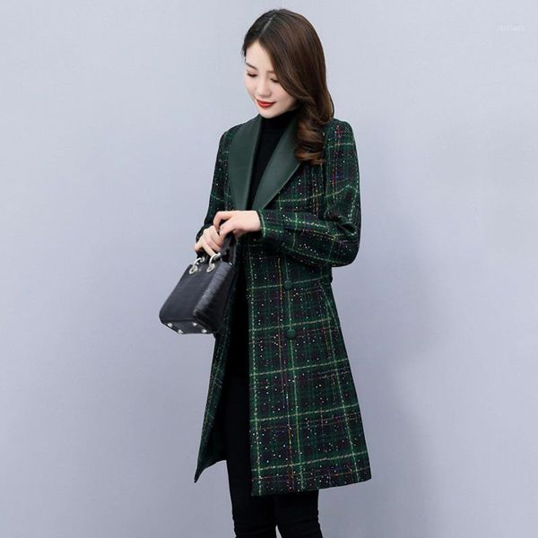 women's wool & blends tweed jacket outerwear women 2021 autumn winter female fashion self-cultivation lace up woolen coat lady windbrea, Black
women's wool & blends tweed jacket outerwear women 2021 autumn winter female fashion self-cultivation lace up woolen coat lady windbrea, Black