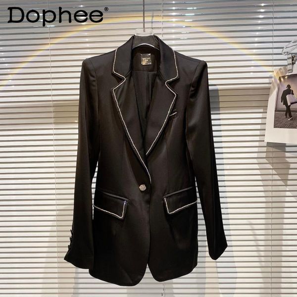 spring rhinestone edge design temperament slim suit jacket women's office ol blazer ladies coats fashion suits & blazers, White;black
spring rhinestone edge design temperament slim suit jacket women's office ol blazer ladies coats fashion suits & blazers, White;black