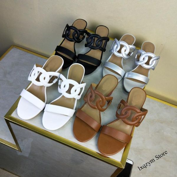 round toe leather mules high heels shoes women slippers one belt slides summer brand party sandals female, Black
round toe leather mules high heels shoes women slippers one belt slides summer brand party sandals female, Black
