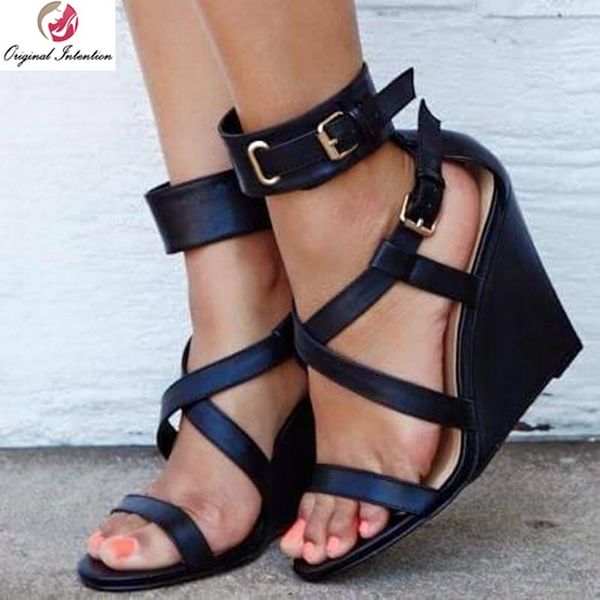 original intention classic black women sandals wedges open toe high heels strap buckle summer shoes large size 15
original intention classic black women sandals wedges open toe high heels strap buckle summer shoes large size 15