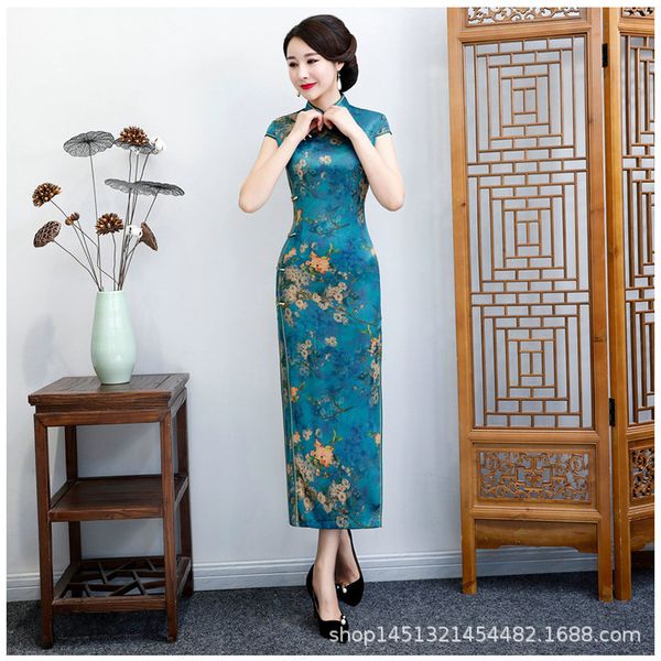 plus size 5xl 6xl new rayon traditional chinese women simple dress vintage lady floral vietnam long qipao summer cheongsam, Red
plus size 5xl 6xl new rayon traditional chinese women simple dress vintage lady floral vietnam long qipao summer cheongsam, Red