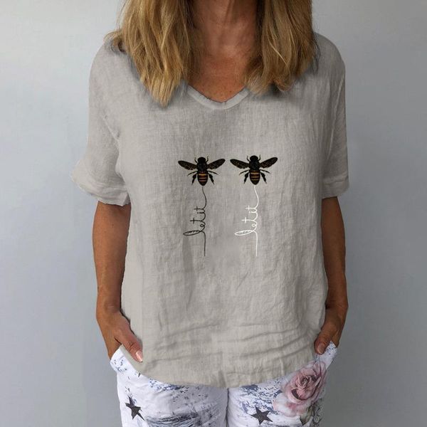 women's t-shirt 2021 summer women honeybee print loose short sleeve fuuny graphic tees aesthetics clothes mujer camisetas a40, White
women's t-shirt 2021 summer women honeybee print loose short sleeve fuuny graphic tees aesthetics clothes mujer camisetas a40, White