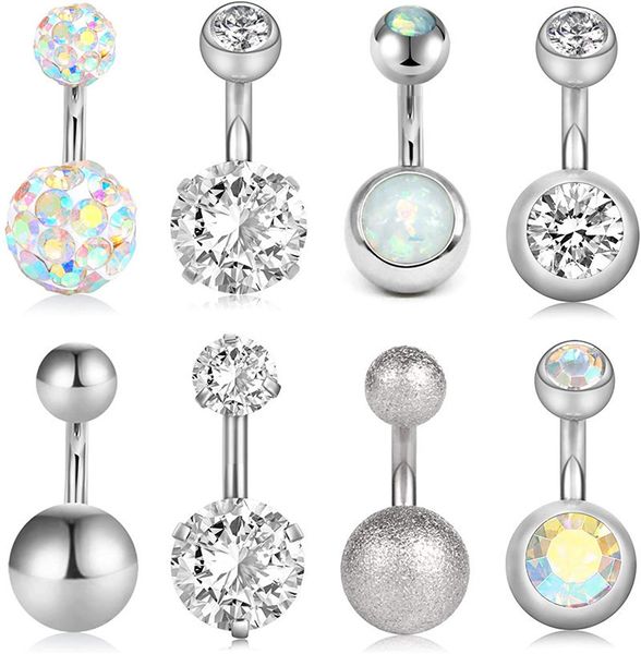 8pcs short button 14g stainless steel for women girls navel belly rings crystal cz barbell body piercing 6mm 10mm, Silver
8pcs short button 14g stainless steel for women girls navel belly rings crystal cz barbell body piercing 6mm 10mm, Silver