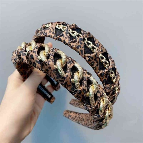 leopard chain hoop b222 new knot wide edge headband headdress is versatile and goes out to press hair, Black;brown
leopard chain hoop b222 new knot wide edge headband headdress is versatile and goes out to press hair, Black;brown