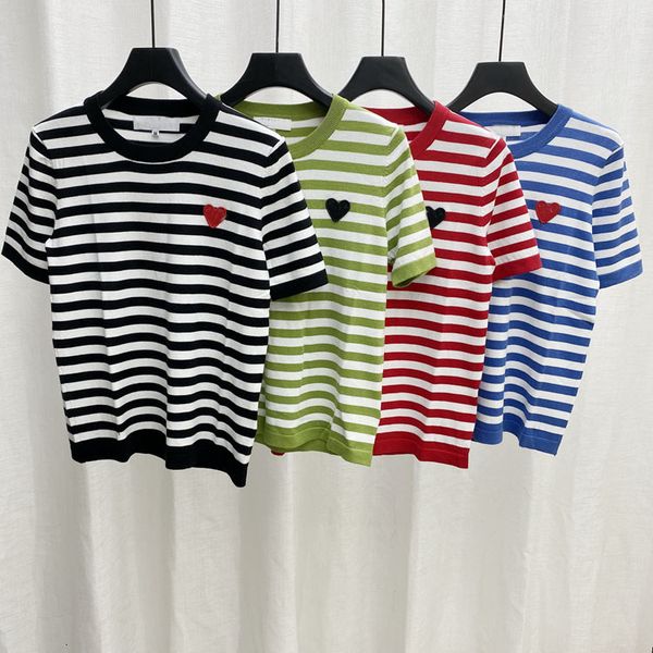 t shirt chuanjiu spring and summer love small eyes embroidery stripes chao soft wool round neck short sleeve, White
t shirt chuanjiu spring and summer love small eyes embroidery stripes chao soft wool round neck short sleeve, White