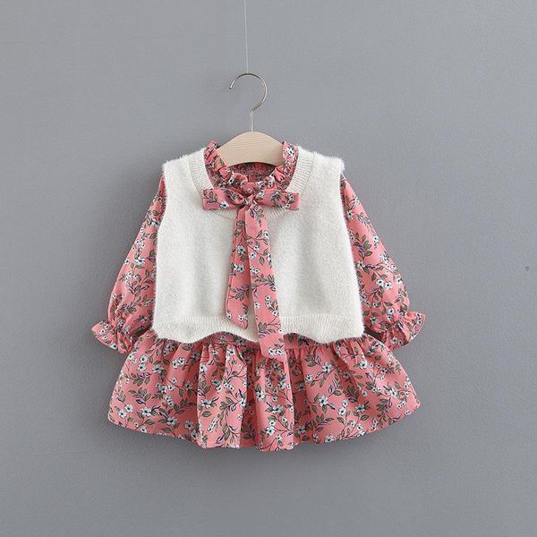 girl's dresses baby girls dress set long sleeve princess spring autumn casual infant mink fleece vest mini 2 piece born clothes, Red;yellow
girl's dresses baby girls dress set long sleeve princess spring autumn casual infant mink fleece vest mini 2 piece born clothes, Red;yellow