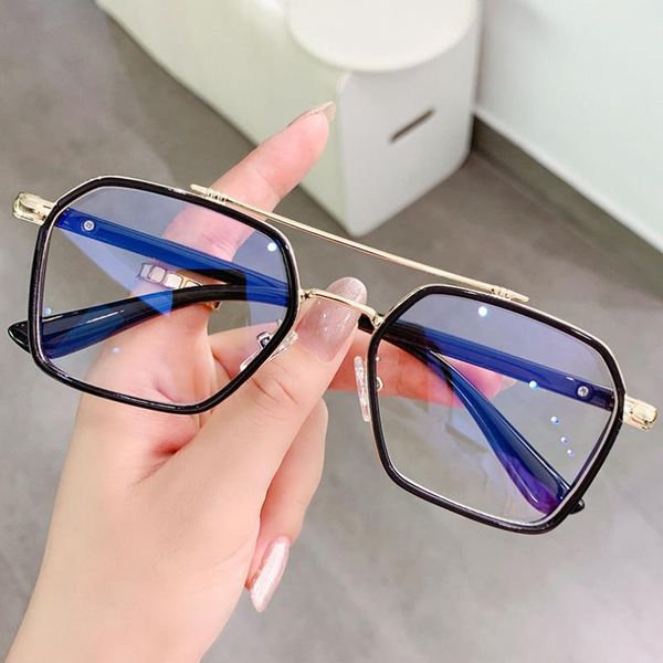 sunglasses women's anti-blue light glasses oversized transparent men's metal big frame radiation-proof computer eye protection, White;black
sunglasses women's anti-blue light glasses oversized transparent men's metal big frame radiation-proof computer eye protection, White;black