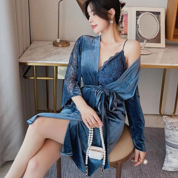 women's sleepwear velour nighty&robe set women v-neck sleep lace patchwork 2pcs autumn kimono gown velvet home clothing, Black;red
women's sleepwear velour nighty&robe set women v-neck sleep lace patchwork 2pcs autumn kimono gown velvet home clothing, Black;red