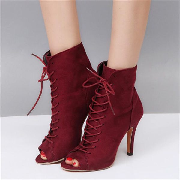 summer sandals suede gladiator cross strappy peep toe shoes high heels women ankle boots plus size 34-43, Black
summer sandals suede gladiator cross strappy peep toe shoes high heels women ankle boots plus size 34-43, Black