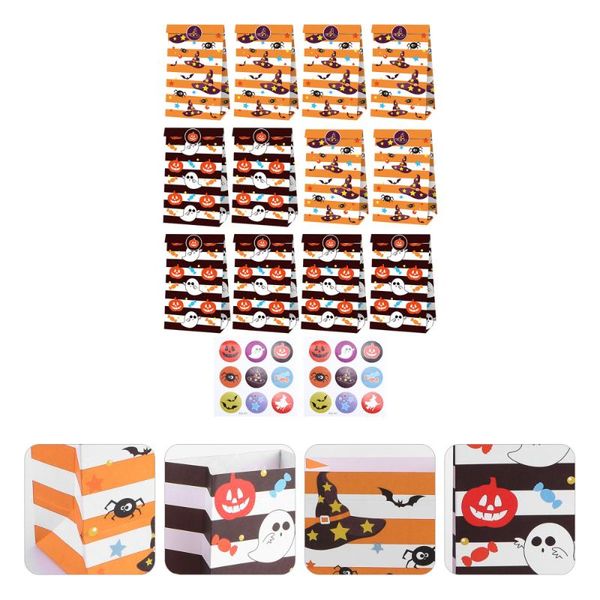 gift wrap 1set themed packing bags candy biscuit paper with stickers