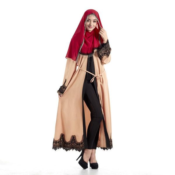casual dresses muslim dress fashion pakistani saudi women clothing loose lace splice cardigan islamic, Black;gray
casual dresses muslim dress fashion pakistani saudi women clothing loose lace splice cardigan islamic, Black;gray